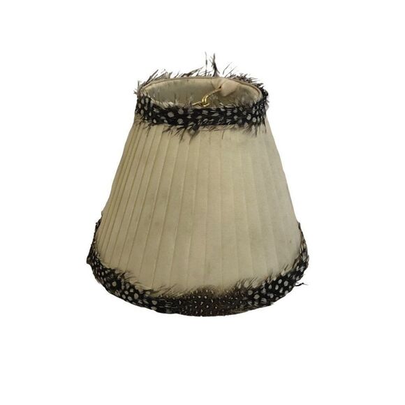 Vintage Feather Trim Mini Lamp Shade - Picture 1 of 3